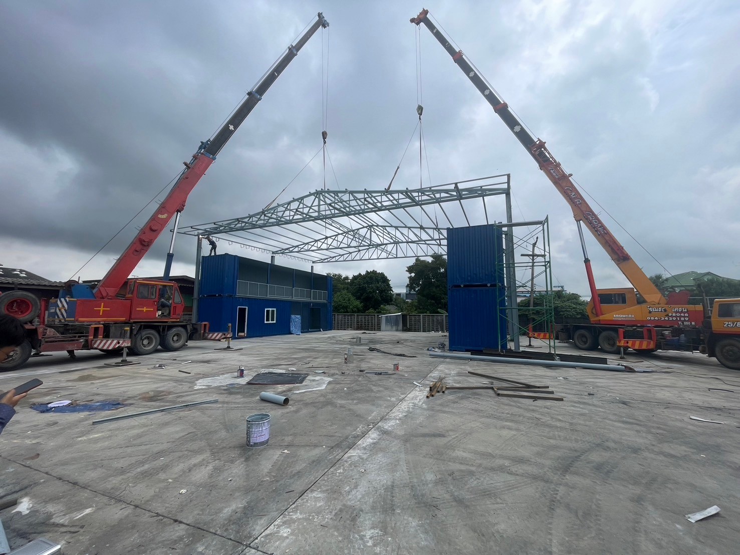 Conceptual Layout โกดัง 20x40 เมตร พร้อมสำนักงาน