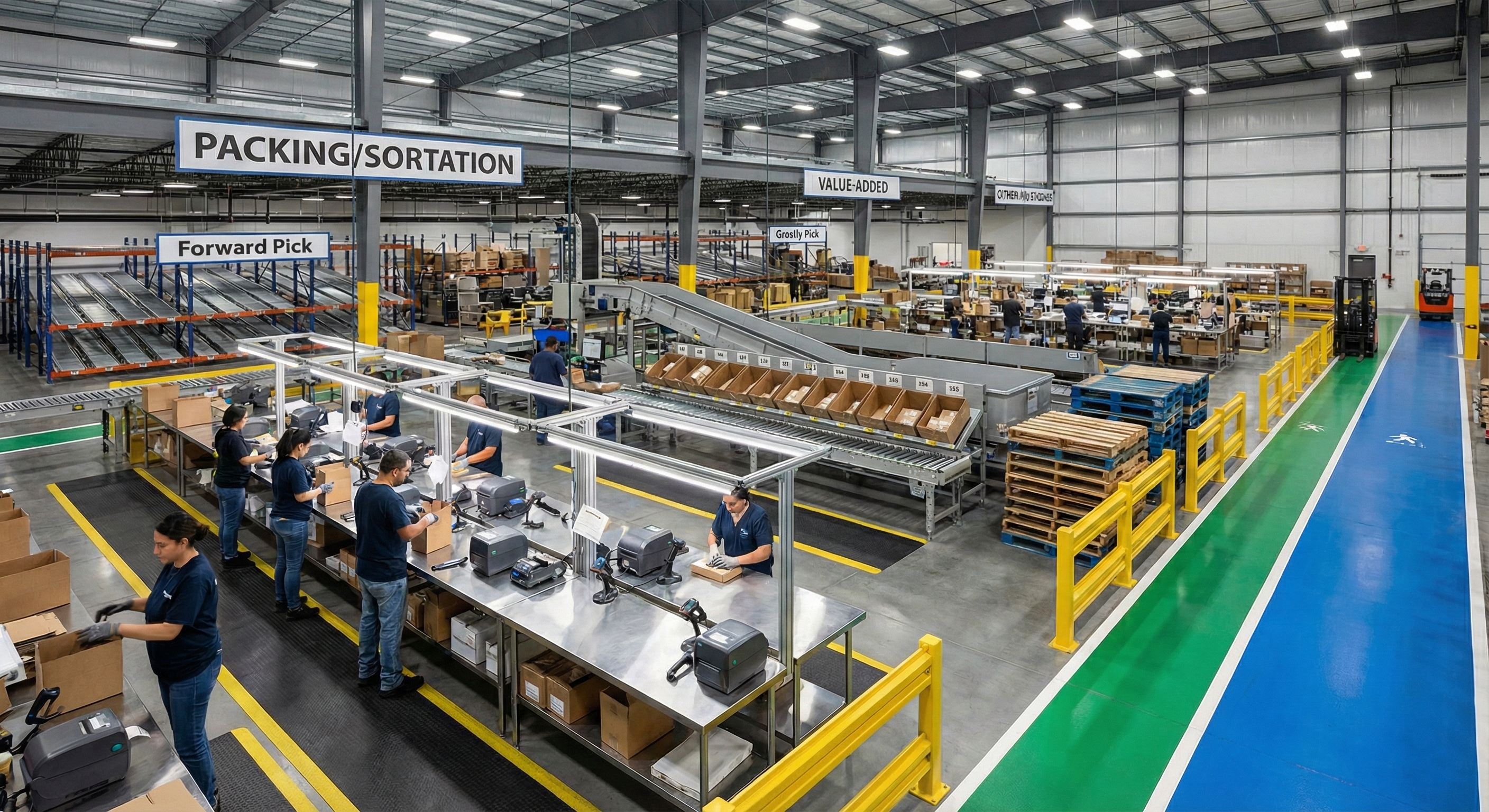 ภาพประกอบพื้นที่แพ็คและคัดแยก